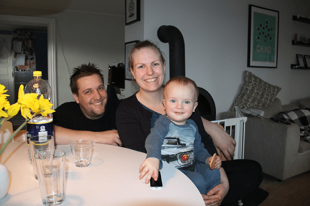 Familien i Gudskov Allan, Maria og Valde