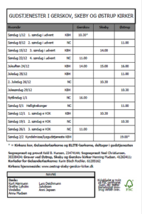 Gudstjenester dec.-2024-jan.-2025