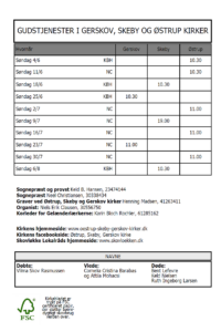 Gudstjenester nr. 3 juni-juli 2023