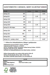 Gudstjenester okt.-nov. 2023